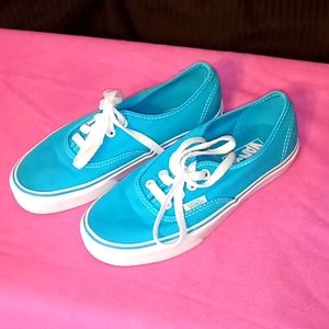 Teal Vans off the wall sneakers women's 5.5 mens 4